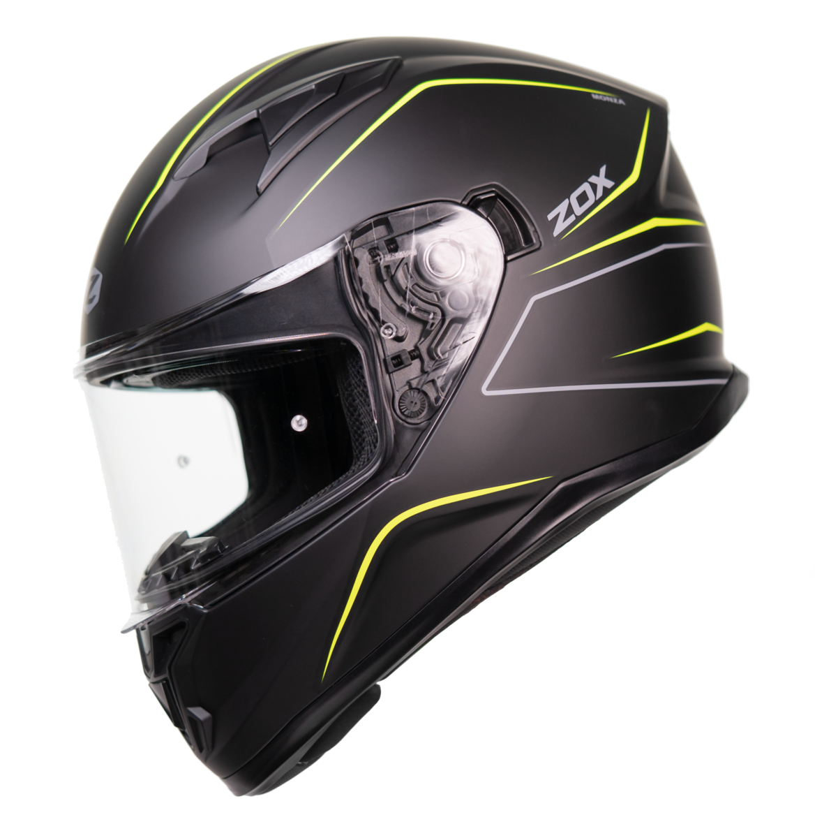 ZOX ZENITH MONZA MATTE BLK/HI-VIZ YEL XS FS-825