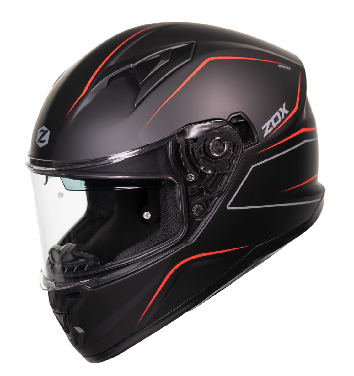ZOX ZENITH MONZA MATTE BLK/RED M FS-825