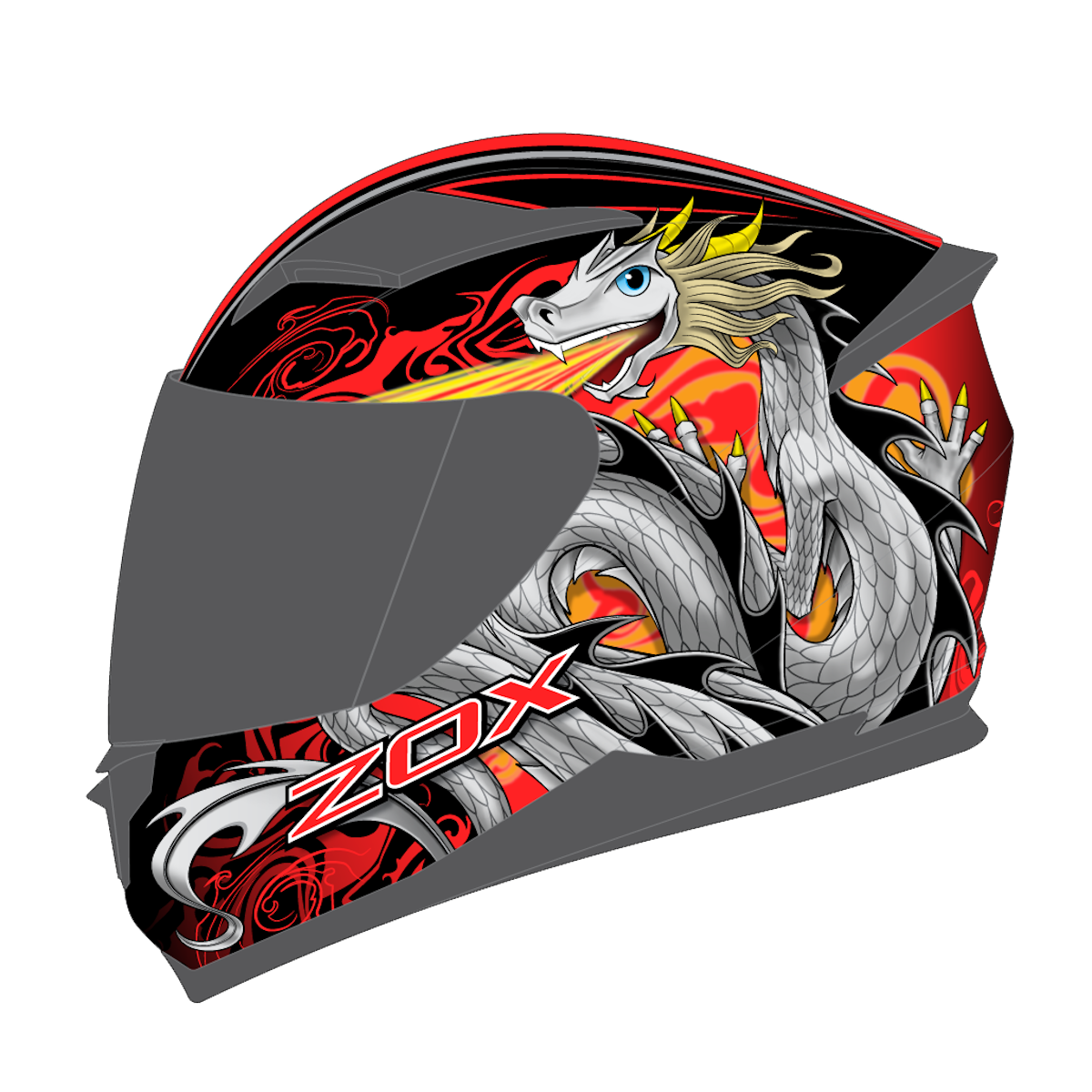 ZOX SONIC JR DRAGO BLACK/RED L YM-209