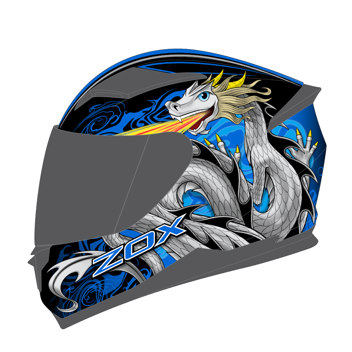 ZOX SONIC JR DRAGO BLACK/BLUE L YM-209
