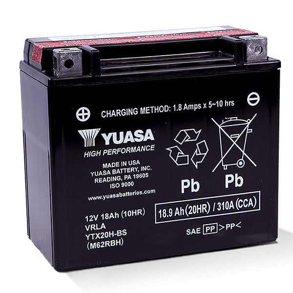 YUASA AGM BATTERY YTX20H-BS YUAM62RBH