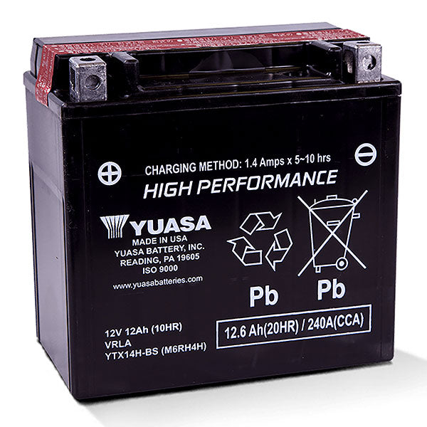 YUASA AGM BATTERY YTX14H-BS YUAM6RH4H
