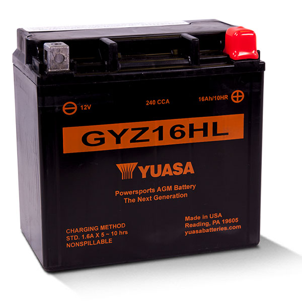 YUASA GYZ SERIES BATTERY GYZ16HL (FA) YUAM716GHL