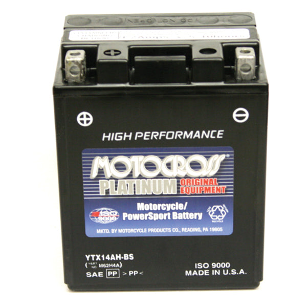 MOTOCROSS AGM HIGH PERFORMANCE BATTERY YTX14AH-BS MOSM62H4A