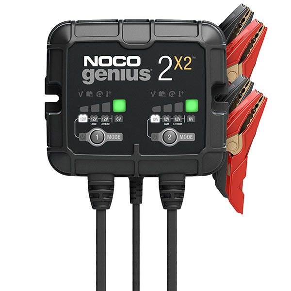 NOCO 2-BANK BATTERY CHARGER 4A GENIUS2X2