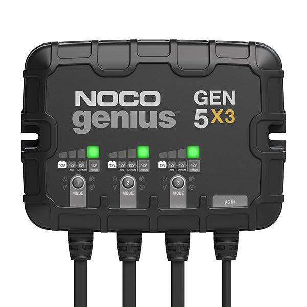 NOCO ON-BOARD BATTERY CHARGER, MAINTAINER & DESULFATOR 3-BANK 15-AMP GEN5X3