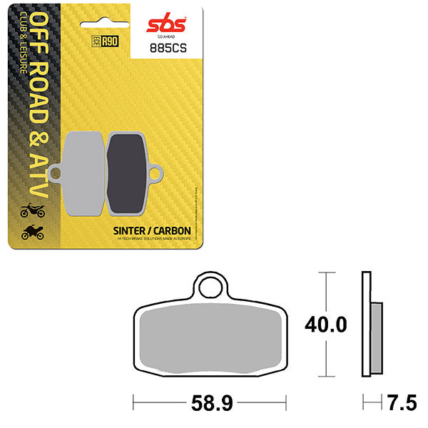 SBS CLUB, TRAILS & LEISURE CARBON BRAKE PAD  6330885100