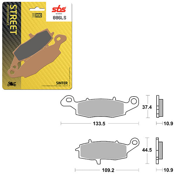 SBS PERFORMANCE LS SINTER BRAKE PAD  6260886100