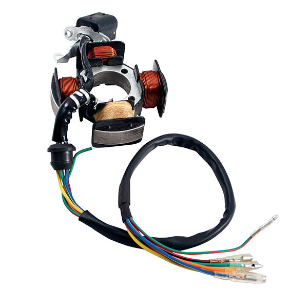 MOGO PARTS STATOR, 4-COIL (6-WIRE), BULLET CONNECTORS  08-0202