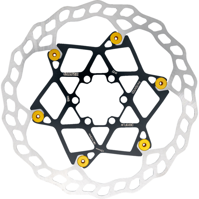 GALFER 180MM ,2MM BICYCLE FLOATING ROTOR W/YELLOWBUTTONS DB013FLWY