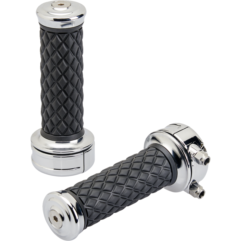 BILTWELL GRIPS ALUMICORE CSTM CHR 6606-105-01