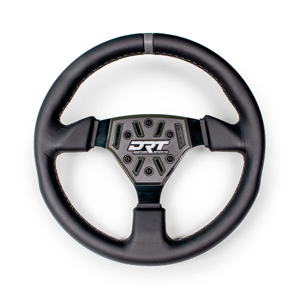 DRT MOTORSPORTS 330MM ROUND STEERING WHEEL - LEATHER 10005SW01301