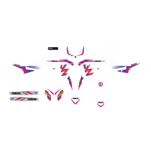 D'COR VISUALS CMPLT KIT 93 YZ RETRO - YZ 450 (18-22) WHT BG 20-50-336