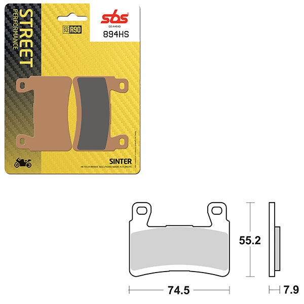SBS PERFORMANCE HS SINTER BRAKE PAD  6250894100