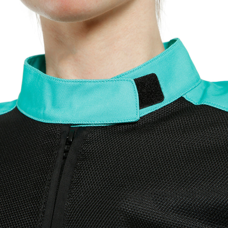 DAINESE RIBELLE AIR LADY TEX JACKET BLACK/ACQUA-GREEN 2735245-26F-38