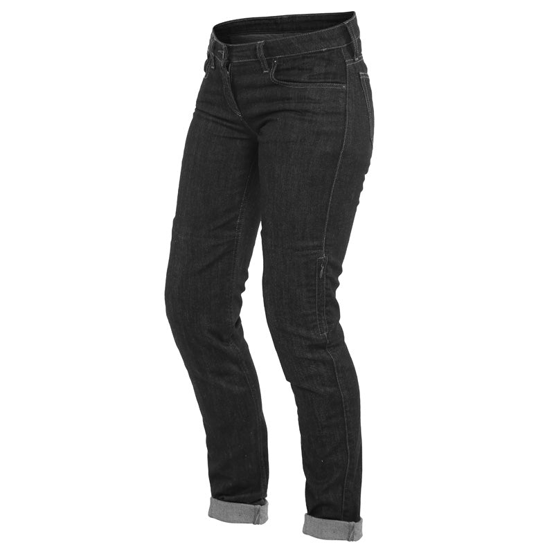 DAINESE DENIM SLIM LADY TEX PANTS BLACK 2755154-001-27