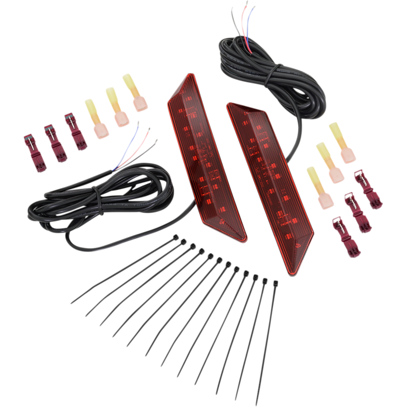 SHOW CHROME REAR FRONT FENDER MARKER LED PR 41-202