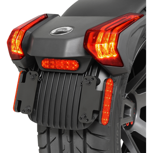 SHOW CHROME RED LED MARKER LIGHT 1" X 3 3/4" 16-119RS