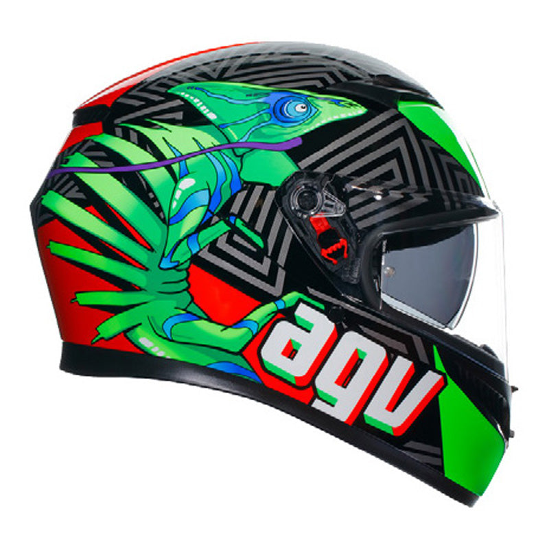 AGV K3 KAMALEON BLACK/RED/GREEN XS 2118381001013XS