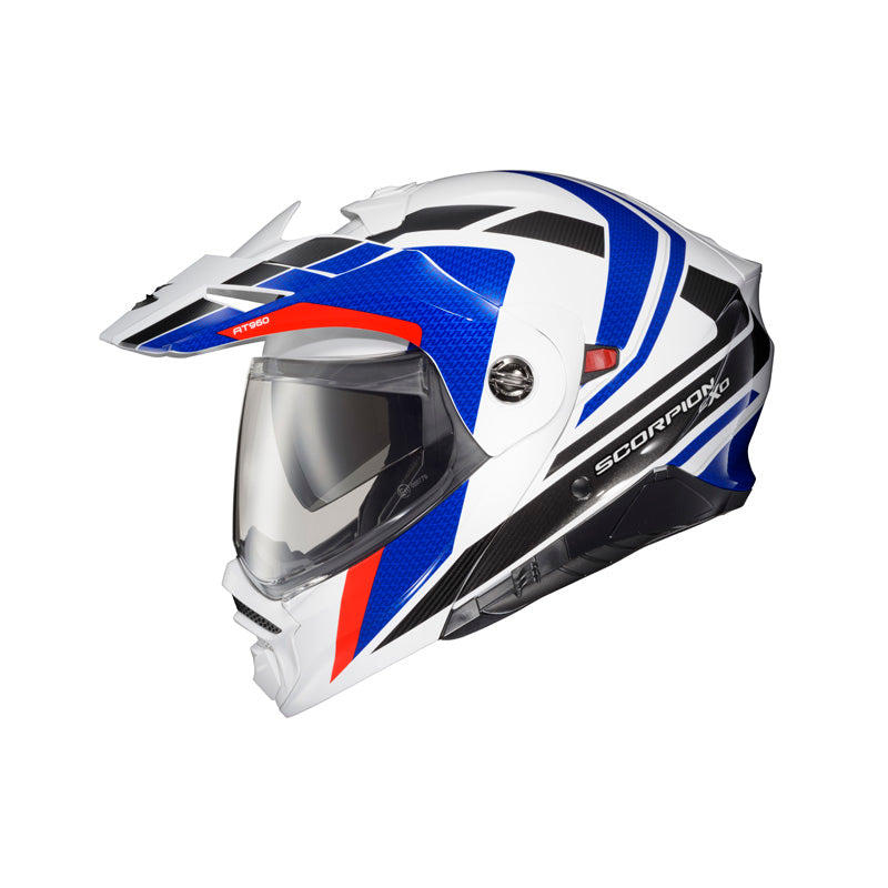 SCORPION EXO-AT960 HICKS WHITE/BLUE 2X DOT-ECE 96-1167