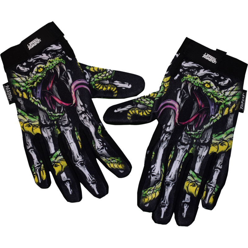 LETHAL THREAT GLOVE SNAKEBITE BLK MD GL15019M