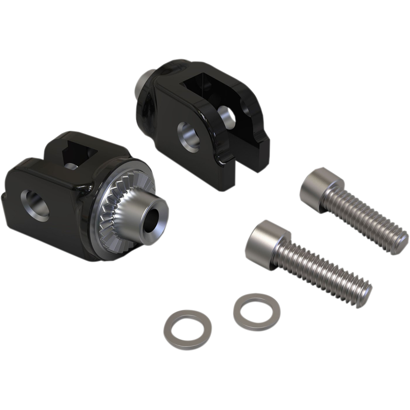 CIRO LLC FRONT FOOTREST ADAPTERS FOR '18-UP SOFTAIL, BLACK 60018