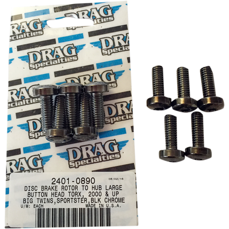 DRAG SPECIALTIES KIT ROTOR TO HUB FRNT BLK MK771BK