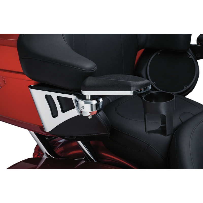 KURYAKYN PASSENGER ARMRESTS F/14-19 FLHT/TRIKE CHR PN 8955 KUR8955