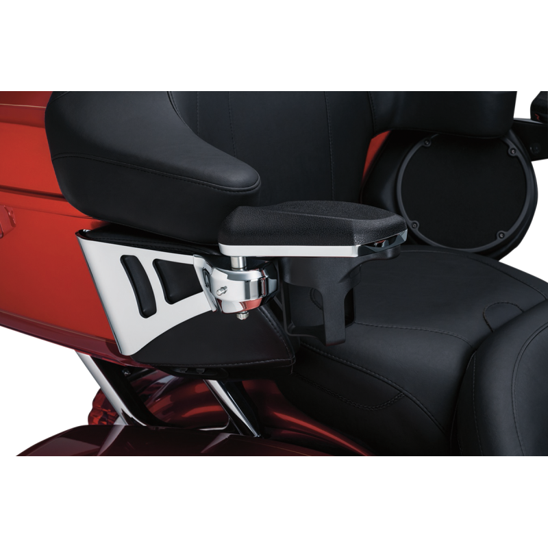 KURYAKYN PASSENGER ARMRESTS F/14-19 FLHT/TRIKE CHR PN 8955 KUR8955