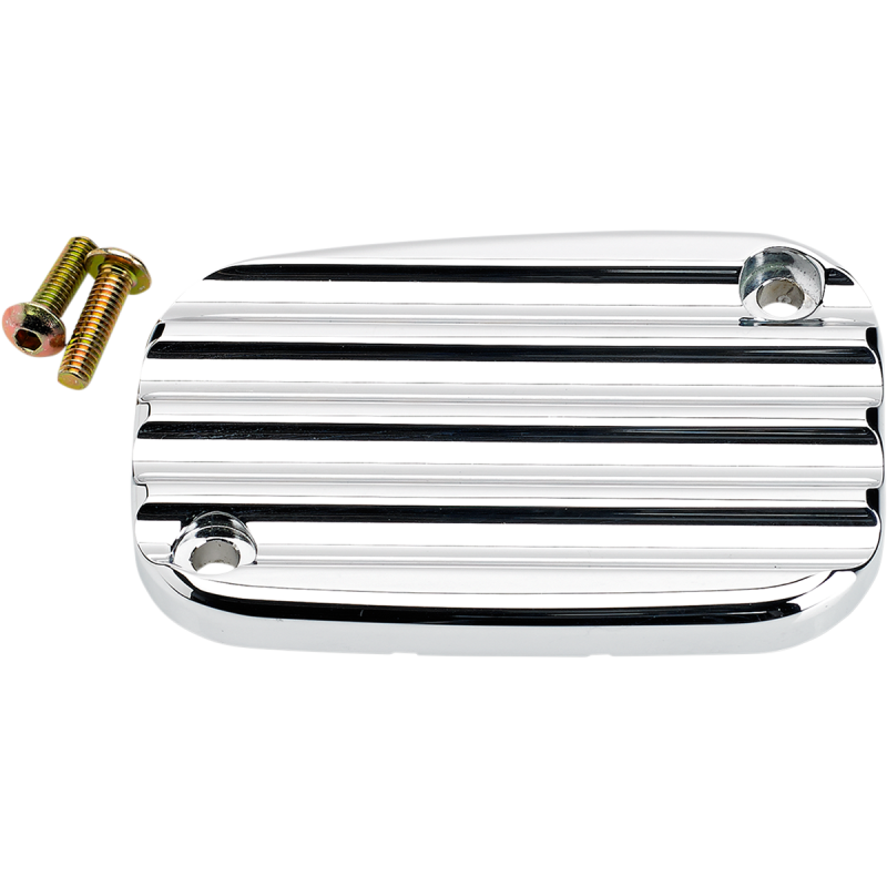 JOKER MACHINE FL/VROD FR MASTER CYL CVR FINNED CHROME 08-002C
