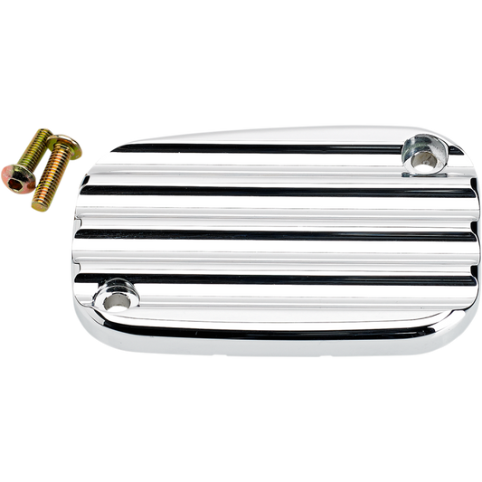 JOKER MACHINE FL/VROD FR MASTER CYL CVR FINNED CHROME 08-002C
