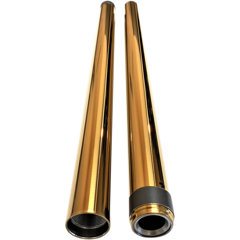 PRO-ONE PERF.MFG. 39MM FORK TUBES, 26-1/4" GOLD (TIN) COATING, PAIR 105030G