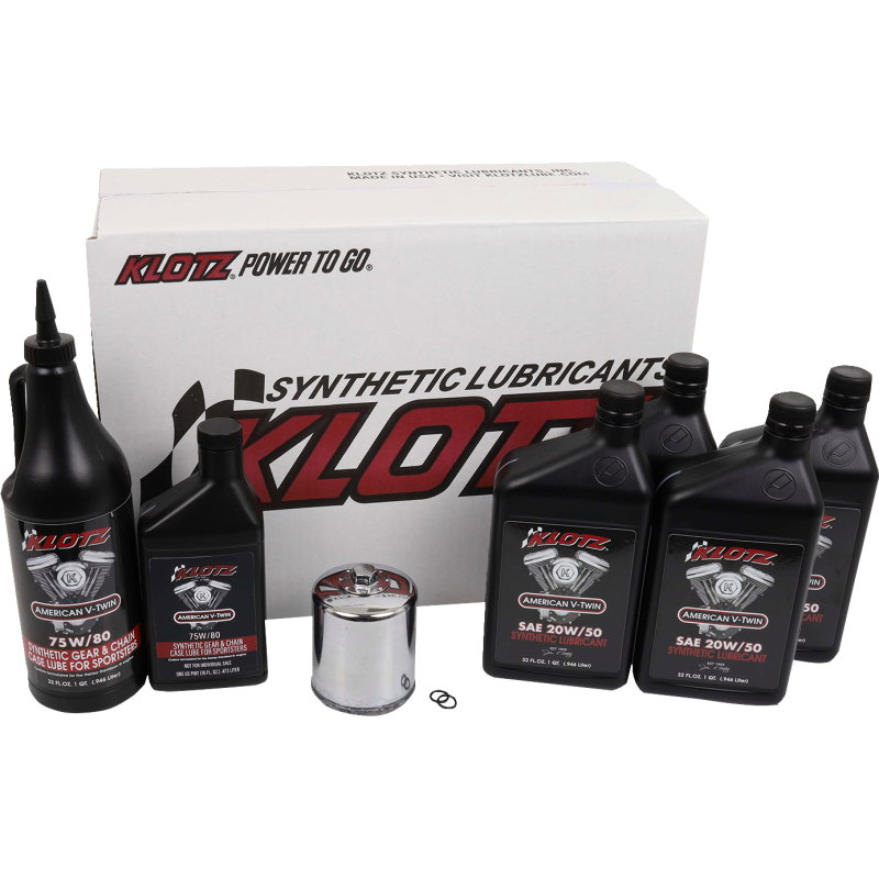 KLOTZ OIL PREMIUM COMPLETE 4 QUART SYNTHETIC OIL SERVICE KIT KH-104