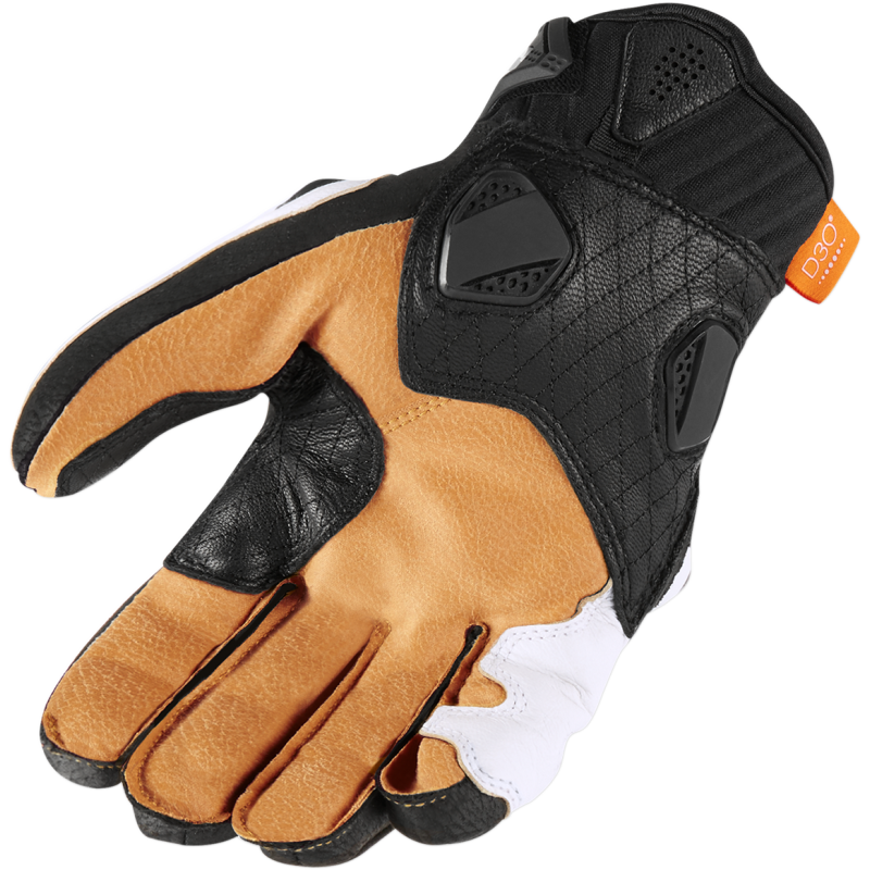 ICON HYPERSPORT SHORT GLOVE WHT LG 3301-3553