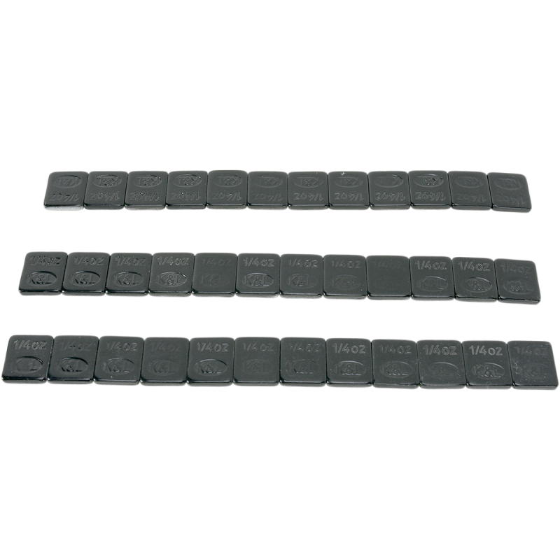 K&L SUPPLY BLACK STICK ON WHEEL WEIGHTS 36PK 0365-0027