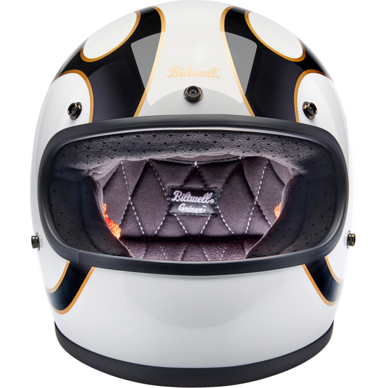 BILTWELL GRINGO WHITE/BLACK FLAME SM 1002-561-502