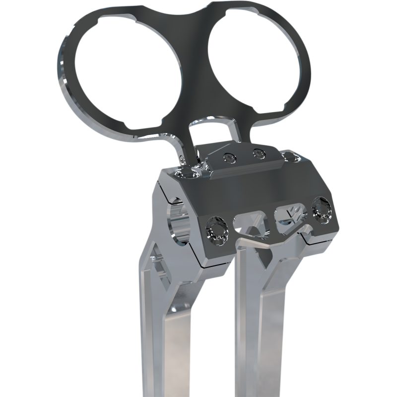 LA CHOPPERS GAUGE MNT RAW DYNA DUAL LA-7397-02R