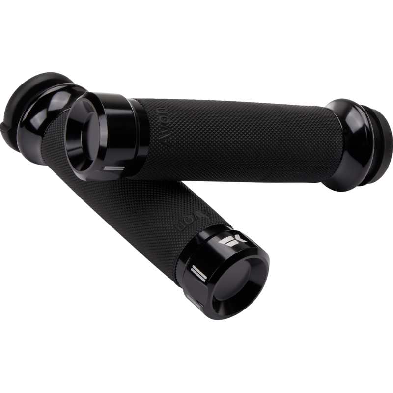 KHROME WERKS ETC GRIPS, KLASSIC, CUSTOM COUTOUR, BLACK, PKG 500180