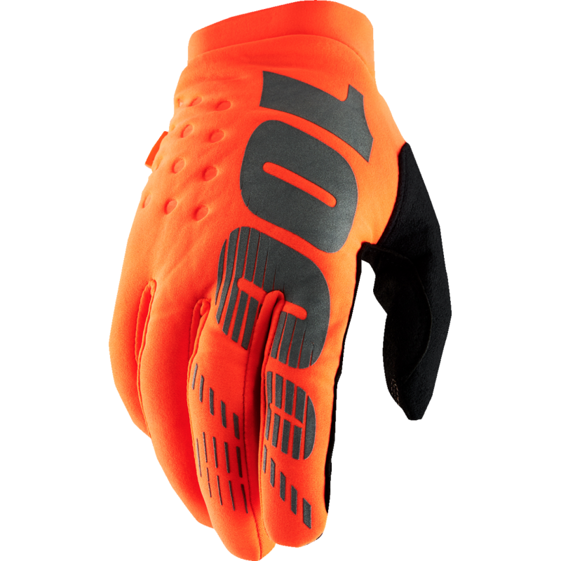 100% BRISKER GLOVES FLUO ORANGE/BLACK - 2XL 10003-00014