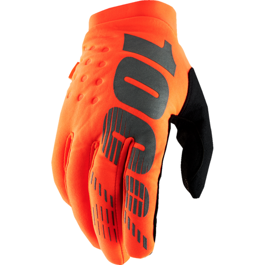 100% BRISKER GLOVES FLUO ORANGE/BLACK - 2XL 10003-00014