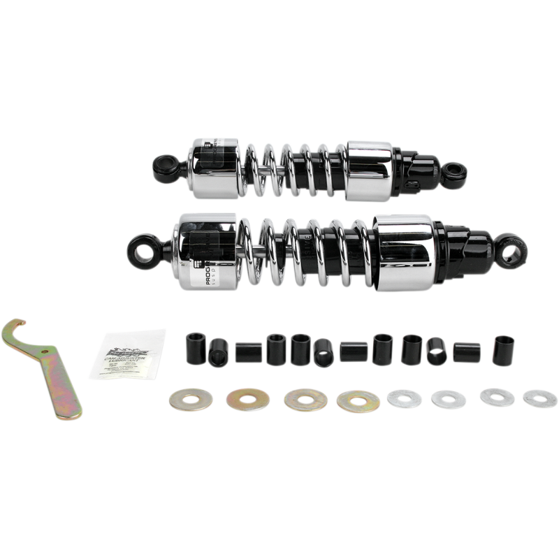 PROGRESSIVE SUSPENSION SHOCKS - 412 CRUISER SERIES - CHROME - 13" - STANDARD/HEAVY 412-4211C