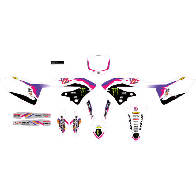 D'COR VISUALS CMPLT KIT 93 MEY RETRO STAR - YZ 125/250 (22-24) WHT BG 20-50-265