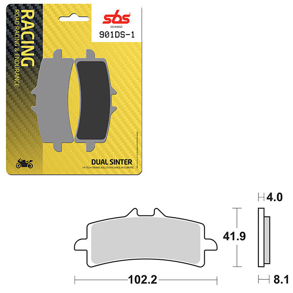 SBS DS-1 DUAL SINTER DYNAMIC RACING CONCEPT PAD  6370901106