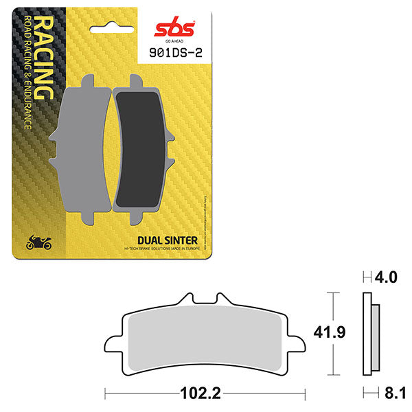SBS DS-2 DUAL SINTER DYNAMIC RACING CONCEPT PAD  6410901106