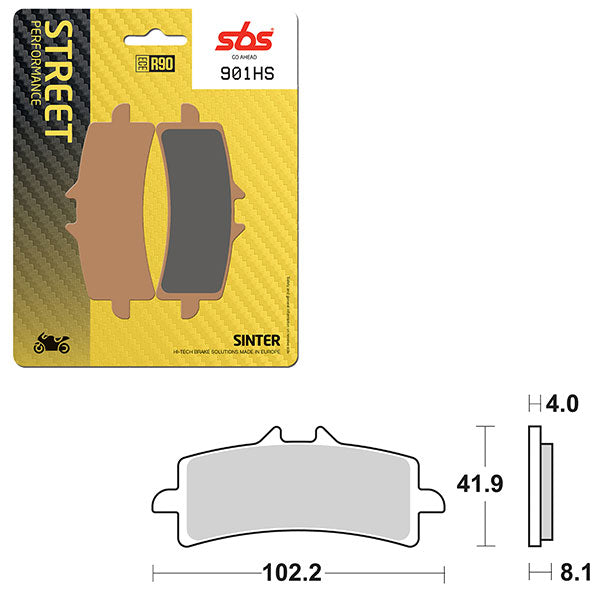 SBS PERFORMANCE HS SINTER BRAKE PAD  6250901100
