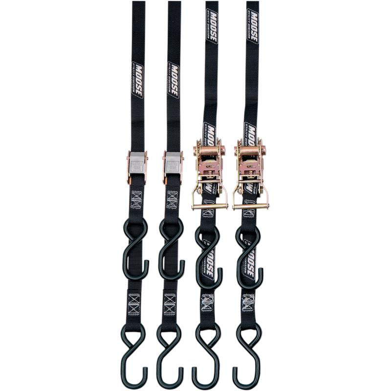 MOOSE UTILITY DIVISION MOOSE TIE-DOWN QUAD PACK BLACK 3920-0300