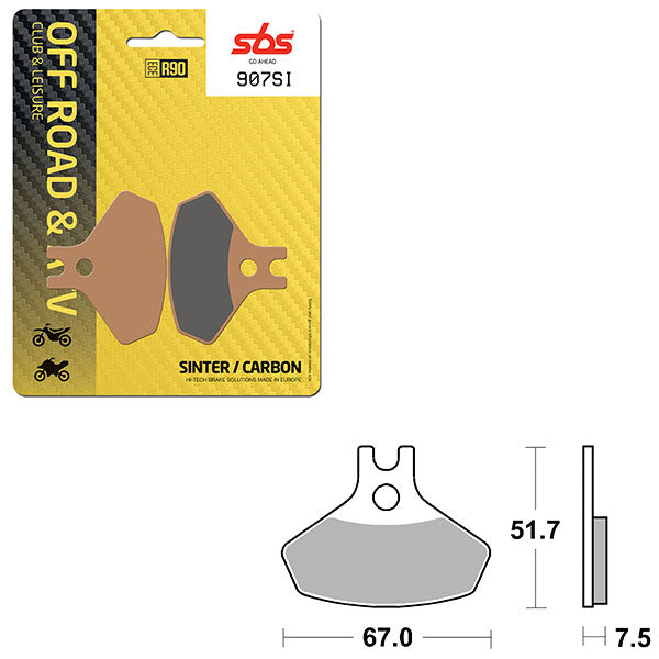 SBS ATV/UTV SINTER BRAKE PAD  6240907100