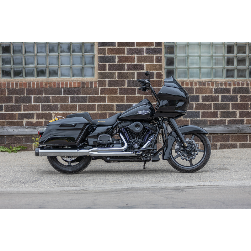 S&S CYCLE 99-09 FLHT SIDEWINDER 2-1 CHR/BLK 550-0776