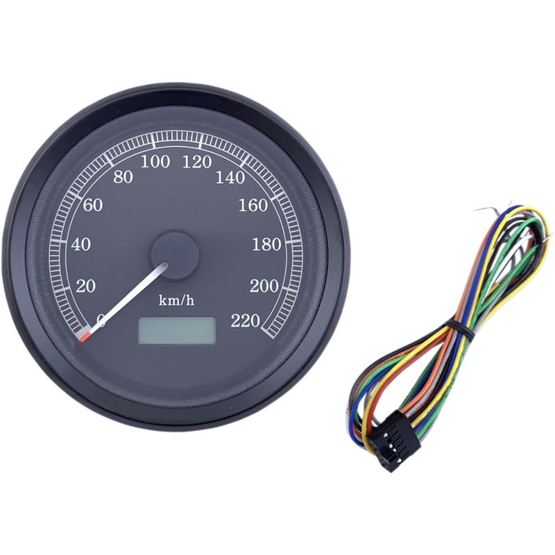 DRAG SPECIALTIES SPEEDOMETER UNIV 3.37"KPH T21-69A4BBDSR