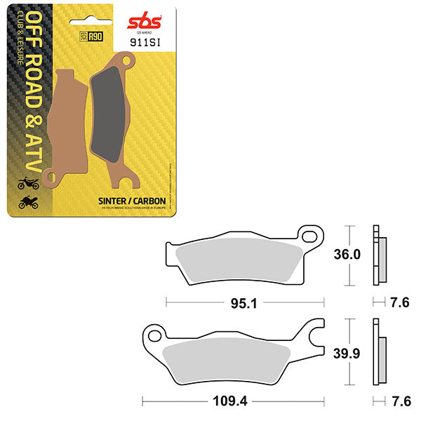 SBS ATV/UTV SINTER BRAKE PAD  6240911100